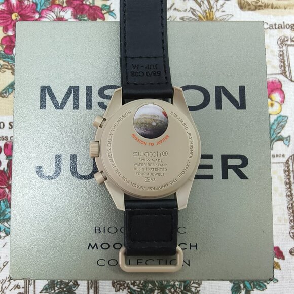 👑POSH NWT Swatch X Omega Bioceramic Moonswatch Mission To Jupiter Watch - Picture 2 of 5
